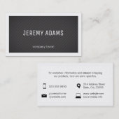 Strepen | Rand (wit) / Contactpictogrammen Visitekaartje (Voorkant / Achterkant)