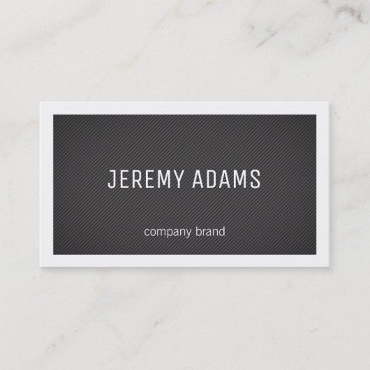 Strepen | Rand (wit) / Contactpictogrammen Visitekaartje (Voorkant)