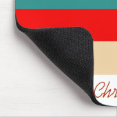 strepen retro met meerdere kleuren muismat (Hoek)