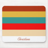 strepen retro met meerdere kleuren muismat (Voorkant)