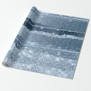 STREPEN ROKERIGE BLAUWE KRISTALLEN BRUILOFT BRUIDS CADEAUPAPIER