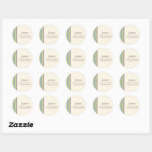 Strepen Rond adreslabel Ronde Sticker (Vel)