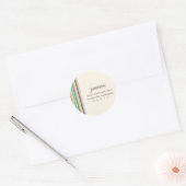 Strepen Rond adreslabel Ronde Sticker (Envelop)