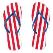 Strepen, rood, wit en blauw| DIY-kleur Teenslippers (Voetbed)