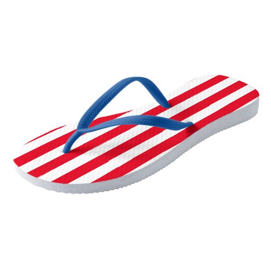 Strepen, rood, wit en blauw| DIY-kleur Teenslippers (Schuin)