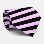strepen roze en zwart stropdas (Opgerold)