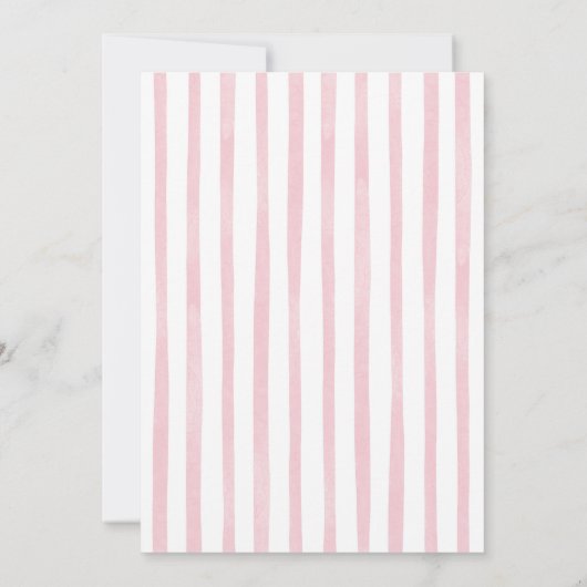 Strepen Roze Tacos Brouwt Luiers Meisje Baby showe Kaart (Achterkant)