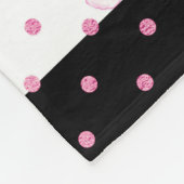 Strepen Roze Waterverf Bloemen Baby Meisje Monogra Fleece Deken (Hoek)