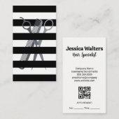 Strepen | Schaar en Kam Afsprakenkaartje (Voorkant / Achterkant)