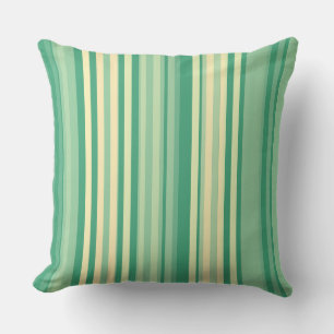 Strepen Seafoam Green en Tarwe Blends Kussen