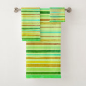 Strepen Sinaasappel, Citroen, Limoen, Blauw, Klei  Bad Handdoek (Insitu)