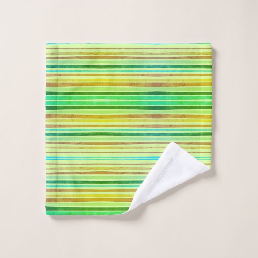 Strepen Sinaasappel, Citroen, Limoen, Blauw, Klei  Bad Handdoek (Wasdoekje)