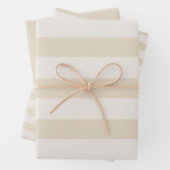 Strepen / Solid Beige Ivoor Wrapping Papierbladen Inpakpapier Vel (In situ)