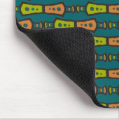 Strepen, stampatroon, Blauwgroen: mousepad Muismat (Hoek)