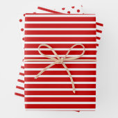 Strepen & Stippen Kerstmis Inpakpapier Vel (In situ)