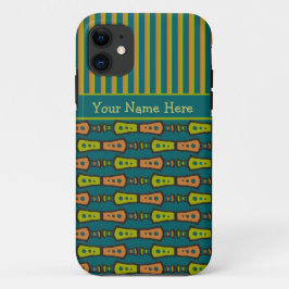 Strepen, Tribal Pattern, Blauwgroen: iPhone 5/5s H 11 Hoesje