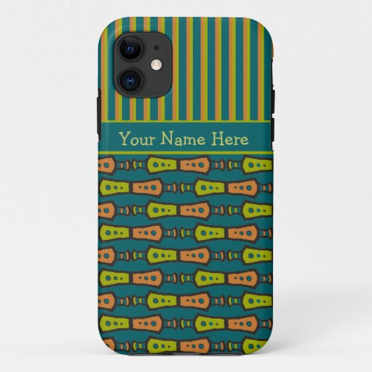 Strepen, Tribal Pattern, Blauwgroen: iPhone 5/5s H Case-Mate iPhone Case (Achterkant)