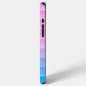Strepen Turquoise Lavendel - Veel Kleuren Gradiënt iPhone Hoesje (Linkerkant)