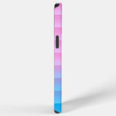 Strepen Turquoise Lavendel - Veel Kleuren Gradiënt iPhone Hoesje (Rechterkant)