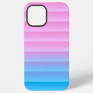 Strepen Turquoise Lavendel - Veel Kleuren Gradiënt iPhone 12 Pro Max Hoesje