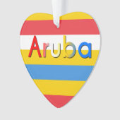 Strepen van Aruba vlag kleuren Ornament (voorkant)