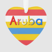 Strepen van Aruba vlag kleuren Ornament (voorkant)