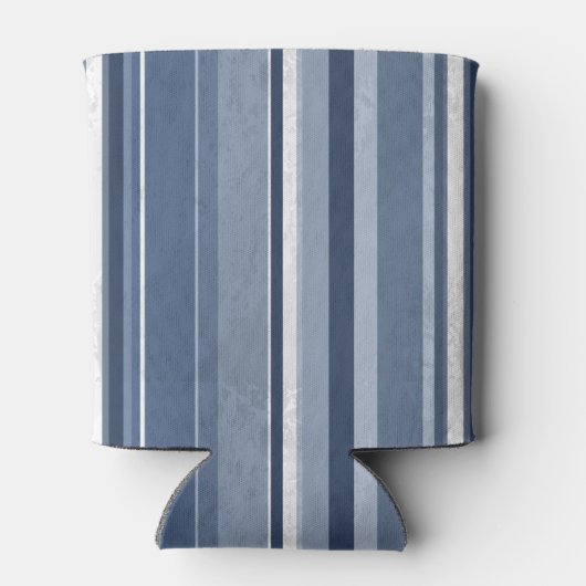 Strepen van blauw en wit blikjeskoeler (Achterkant)