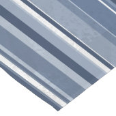 Strepen van blauw en wit korte tafelloper (Hoek)