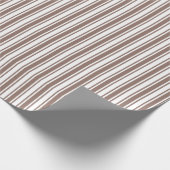 strepen van bruin en wit snoep cadeaupapier (Hoek)