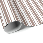 strepen van bruin en wit snoep cadeaupapier (Rol Hoek)