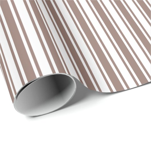 strepen van bruin en wit snoep cadeaupapier (Rol Hoek)