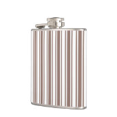 strepen van bruin en wit snoep heupfles (Links)