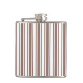 strepen van bruin en wit snoep heupfles (Voorkant)