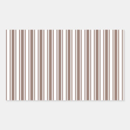 strepen van bruin en wit snoep rechthoekige sticker