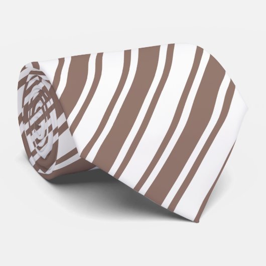 strepen van bruin en wit snoep stropdas (Opgerold)