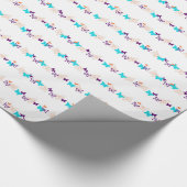 Strepen van Butterflies vlinderontwerp Cadeaupapier (Hoek)