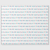 Strepen van Butterflies vlinderontwerp Cadeaupapier (Vlak)