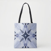 Strepen van harmonie blauw en grijs tote bag (Voorkant)