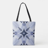 Strepen van harmonie blauw en grijs tote bag (Achterkant)