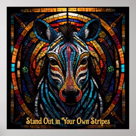 Strepen van inspiratie: omarm je unieke leven poster (Voorkant)