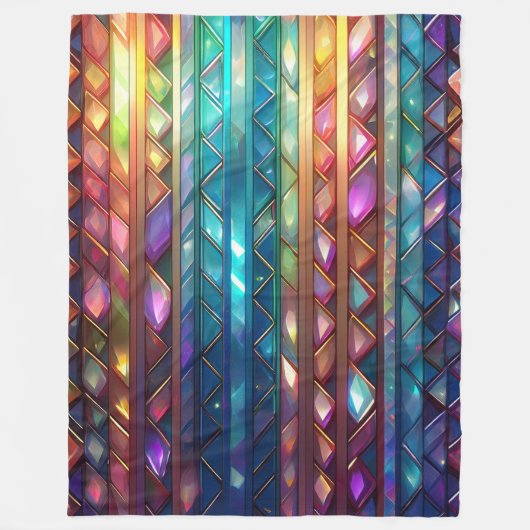 Strepen van kleur schitteren fleece deken (Voorkant)