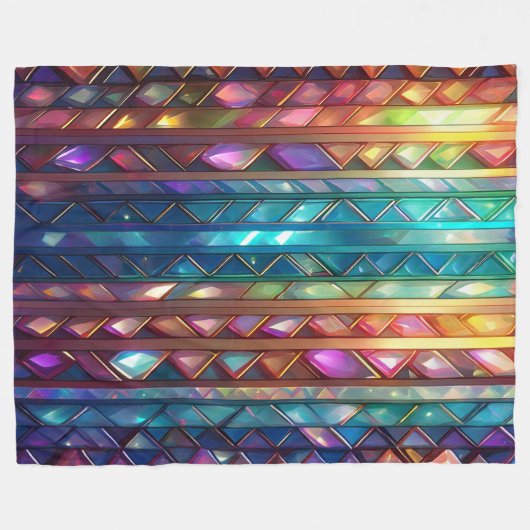Strepen van kleur schitteren fleece deken (Voorkant (Horizontaal))