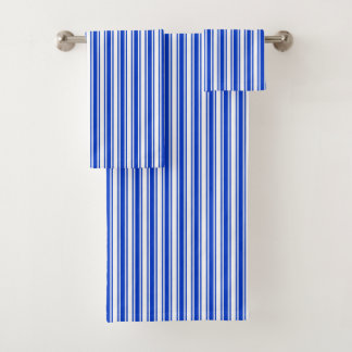 strepen van koninklijk blauw en wit snoep bad handdoek