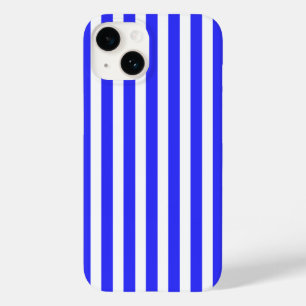 strepen van koninklijk blauw en wit snoep Case-Mate iPhone 14 hoesje