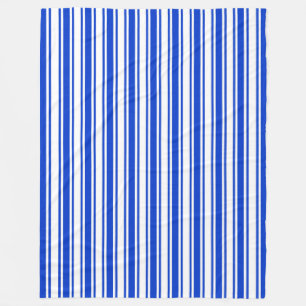 strepen van koninklijk blauw en wit snoep fleece deken