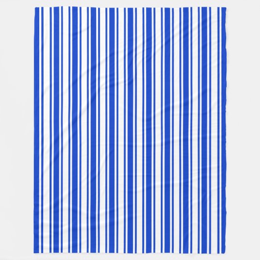 strepen van koninklijk blauw en wit snoep fleece deken (Voorkant)
