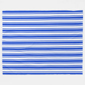 strepen van koninklijk blauw en wit snoep fleece deken (Voorkant (Horizontaal))