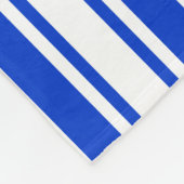 strepen van koninklijk blauw en wit snoep fleece deken (Hoek)