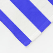 strepen van koninklijk blauw en wit snoep fleece deken (Hoek)