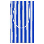 strepen van koninklijk blauw en wit snoep klein cadeauzakje (Voorkant)